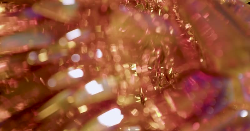 Abstract macro product commercial still, glittering gold and red textures